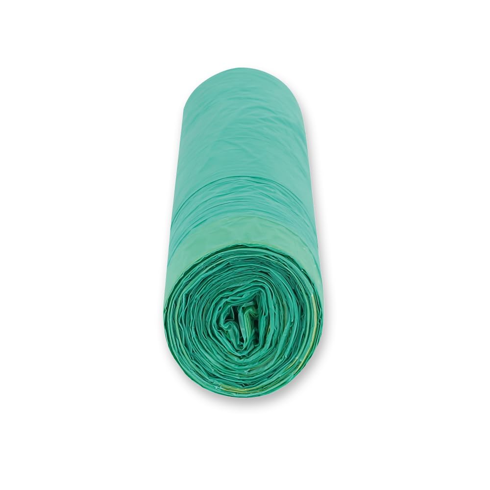 560 Stück, Abfallsäcke, FRANZ MENSCH, 60 l, grün-gelb, HDPE, Zugband, Rolle | 64 x 71 cm, Müllbeutel, Müllsäcke, Mülltüten, trash bags, Mülltonnen, Haushalt, Gewerbe, Reinigung