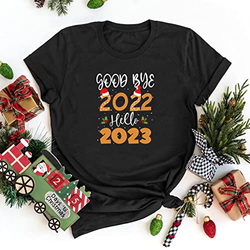 Oversized Workout Shirts For Women Womens 2023 T Shirts Short Sleeves Tshirts Round Neck New Year Tops Casual Tops Black #TOP1