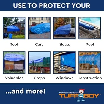 PB Tarp 8×10 Versatile Roof 8 ft X 10 ft Waterproof Multi Purpose Water Proof Silver
