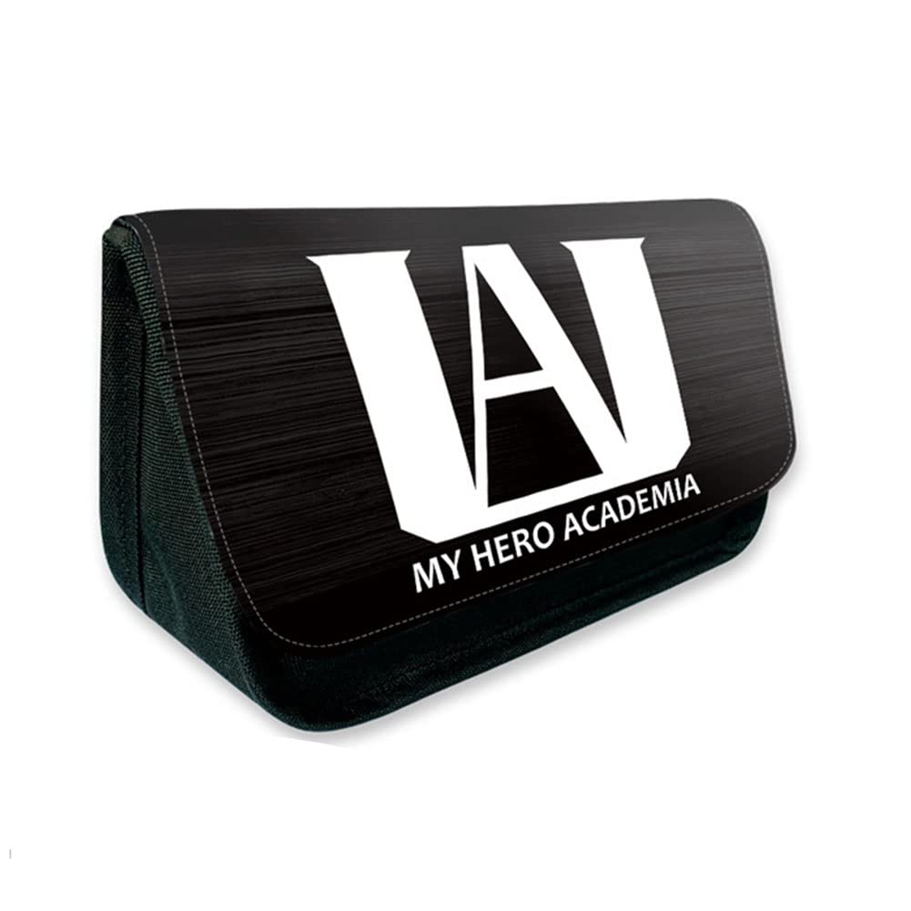 Zhongkaihua My Hero Academia Pencil Case Anime Midoriya Izuku/Todoroki Shouto Large Capacity Stationery Box Pencil Case Double Canvas Pen Pouch for Unisex Student Gift