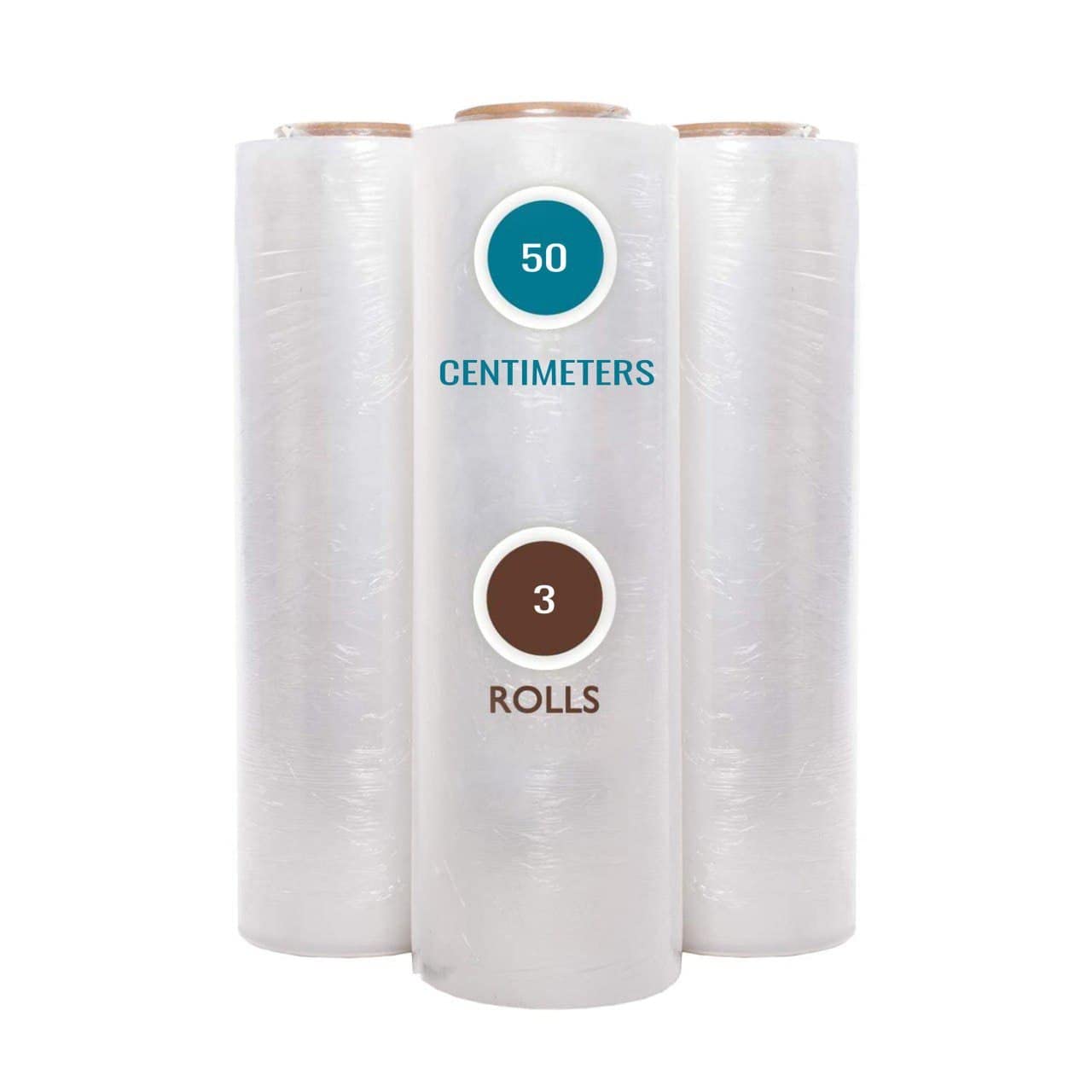 Buy [3 Rolls] Clear Stretch Film Wrap 500mm Heavy Duty Plastic Shrink