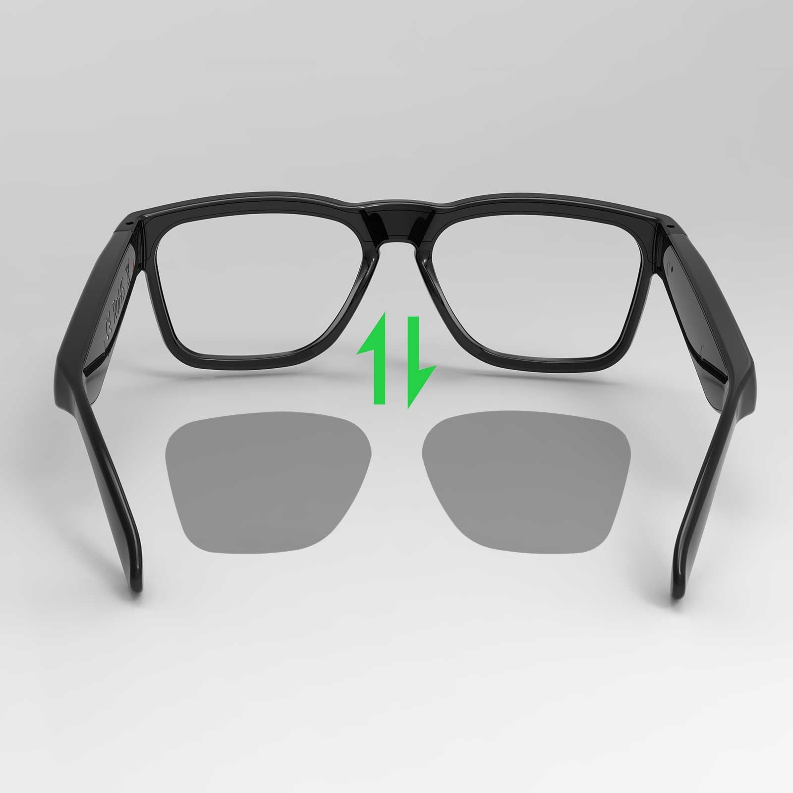 OhO sunshine Smart Glasses,Open Ear Audio for Music and Calls with Volume UP and Down, Bluetooth 5.2 Voice Control IP44 Waterproof Feature for Outdoor Sports