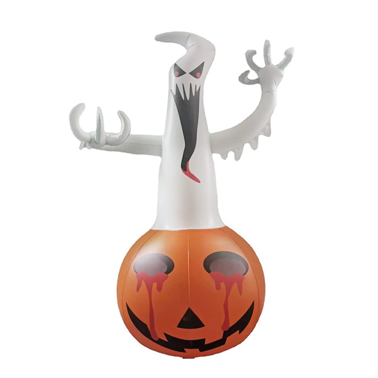 Kalttoy Halloween Inflatable Pumpkin with LED Lights Outdoor Halloween Decor Horror House Yard Decorations Prop Inflatable Decorations with Pumpkin Outdoor