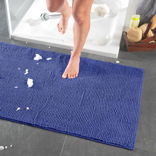 Dreamhome hochwertige große Badematte 65x110 rutschfest Badezimmerteppich Badvorleger schnell...