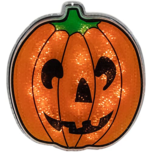 Lighted Jack O' Lantern Halloween Window Silhouette - 13.5