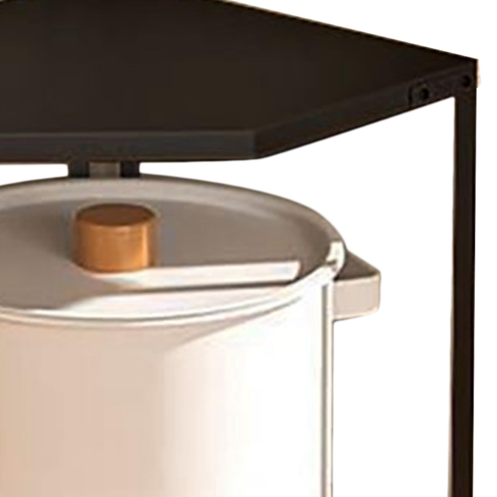 Petite étagère d'angle de cuisine, en forme d'éventail, stable en acier au carbone, pour économiser de l'espace pour casseroles et poêles (2 couches, noir, 27 x 27 x 27,6 cm)