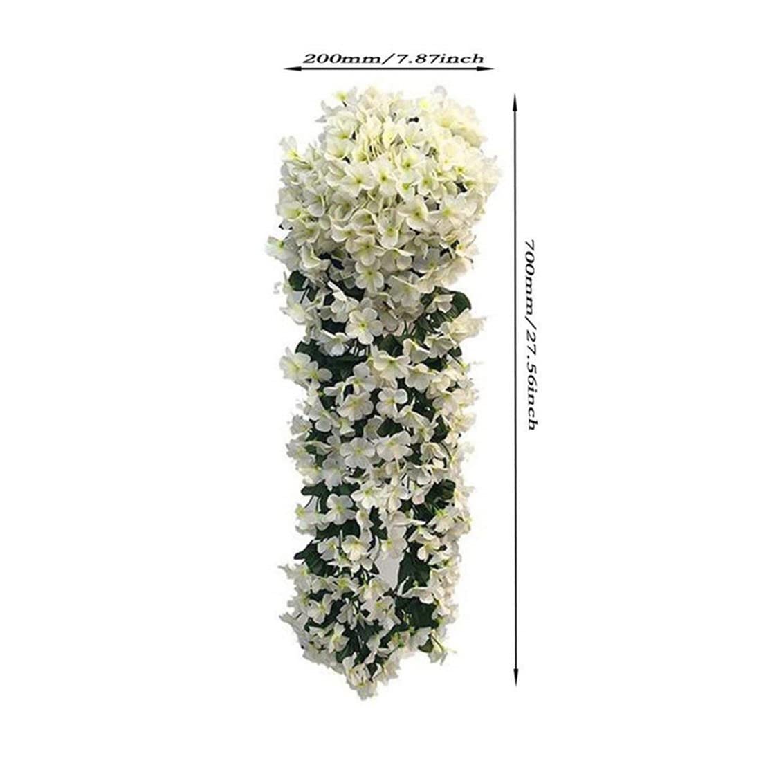 4 Ghirlande Di Fiori Artificiali Viola Pendenti Con Edera - Piante Finte Lunghe 90 Cm Per Decorazione Interni Ed Esterni - Resistente Ai Raggi UV Per Giardino, Balcone, Matrimonio - 2