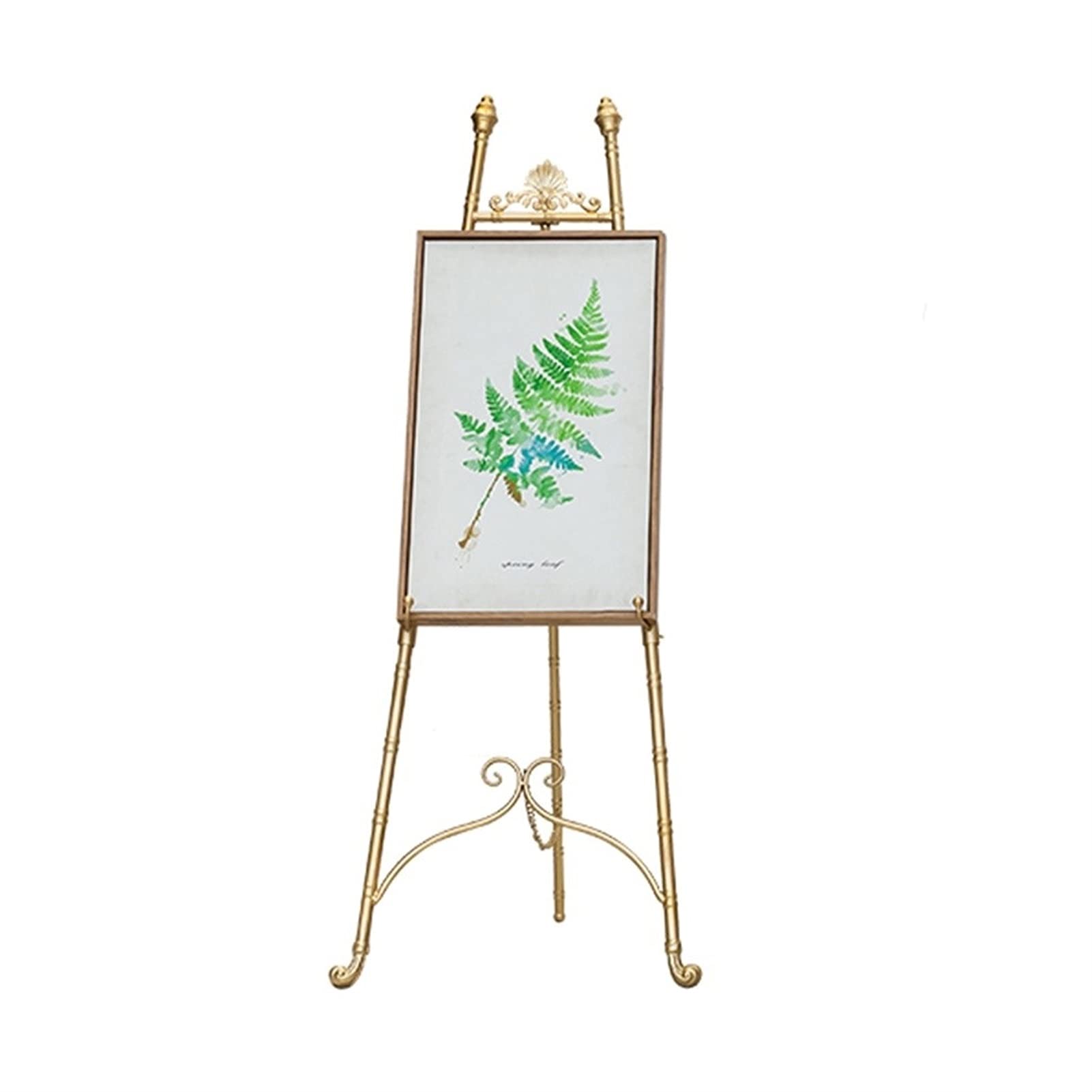 HADECOLL Tripod Studio Oil Easel,Retro Wrought Iron Photo Frame Holder Museum Art Exhibition Metal Display Stand For Wedding Activities,Size_Name-45 * 120Cm