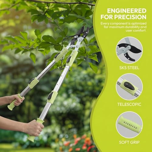 Tijeras de poda BeBecome 25"-43" para ramas, acero miniatura 3