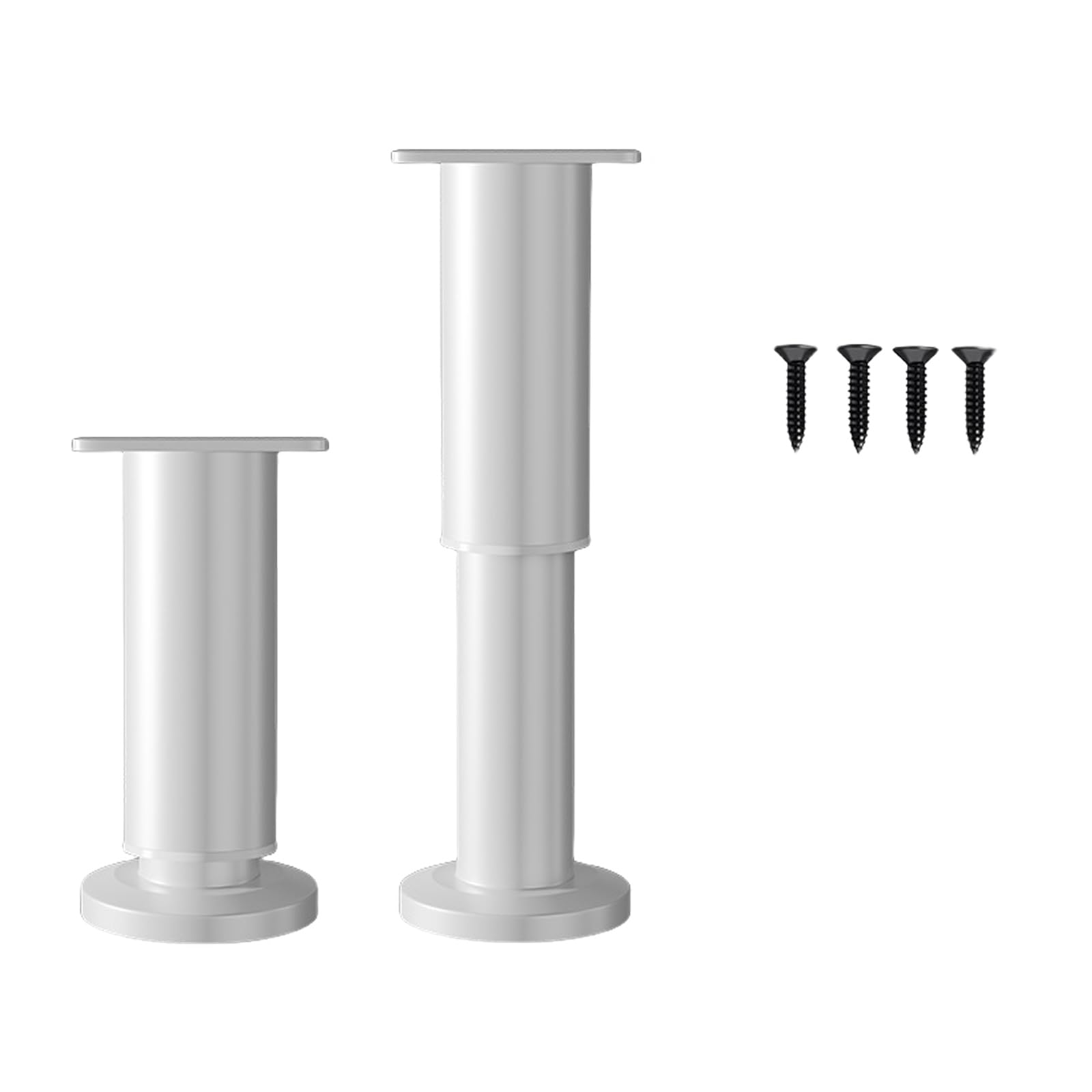 of 2 Height Adjustable Furniture Legs with Shock Absorbing Pad Anti Slip Feet for Bed Chairs & Tables Adjustable Furniture Legs
