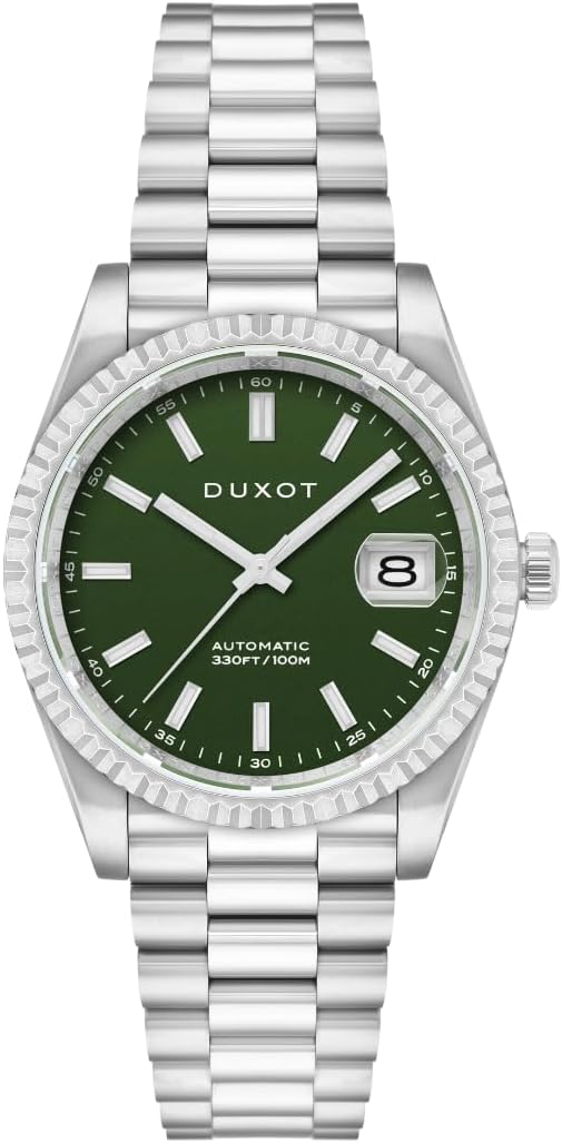 DUXOT Men's 40mm Marcel Automatic Limited Edition Watch with Solid Stainless Steel Bracelet DX-2059