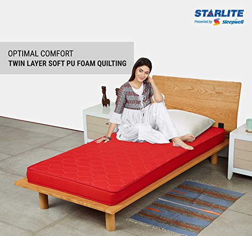 Image of Sleepwell Starlite Mega Extra Firm Single Size Foam Mattress (72x35x4 Inches)