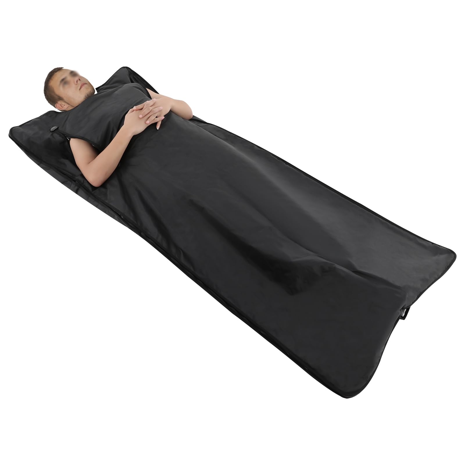 Manta de sauna por infrarrojos, manta para sauna con mando a distancia y bolsa, 1-9 niveles portátil, función de temporización, sauna portátil, 180 x 80 cm