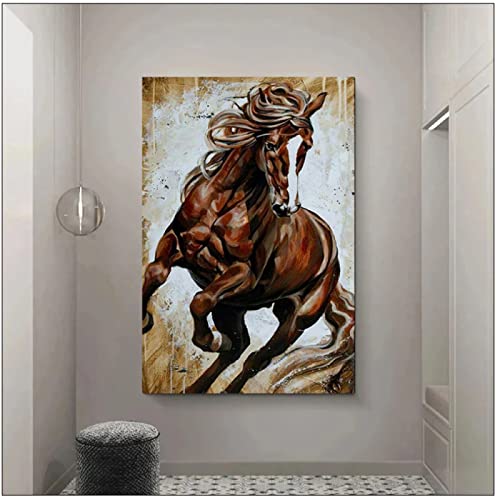 Décoration Murale Métal Tête De Cheval - Style Ferme Rétro - 15x30 Cm - Finition Vieillie - Pour Salon, Chambre