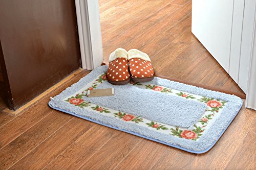 Paillassons de tapis longs de daim imperméables pour porte de bain