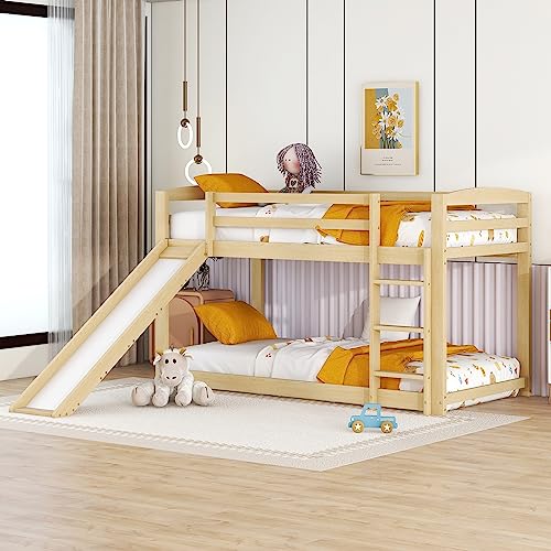 Etagenbett 90x200cm für Kinder und Jugendliche, Kinderbett mit Rutsche,...