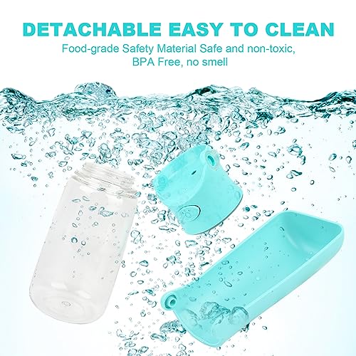 VFANDV Tragbare Haustier Trinkflasche, Trinkflasche Hunde, Hundewasserflasche, 180°Faltbare Hund Katze Haustiere Auslaufsicher Wasserflasche für Täglich Spazieren Gehen Reisen Campen (550ML)