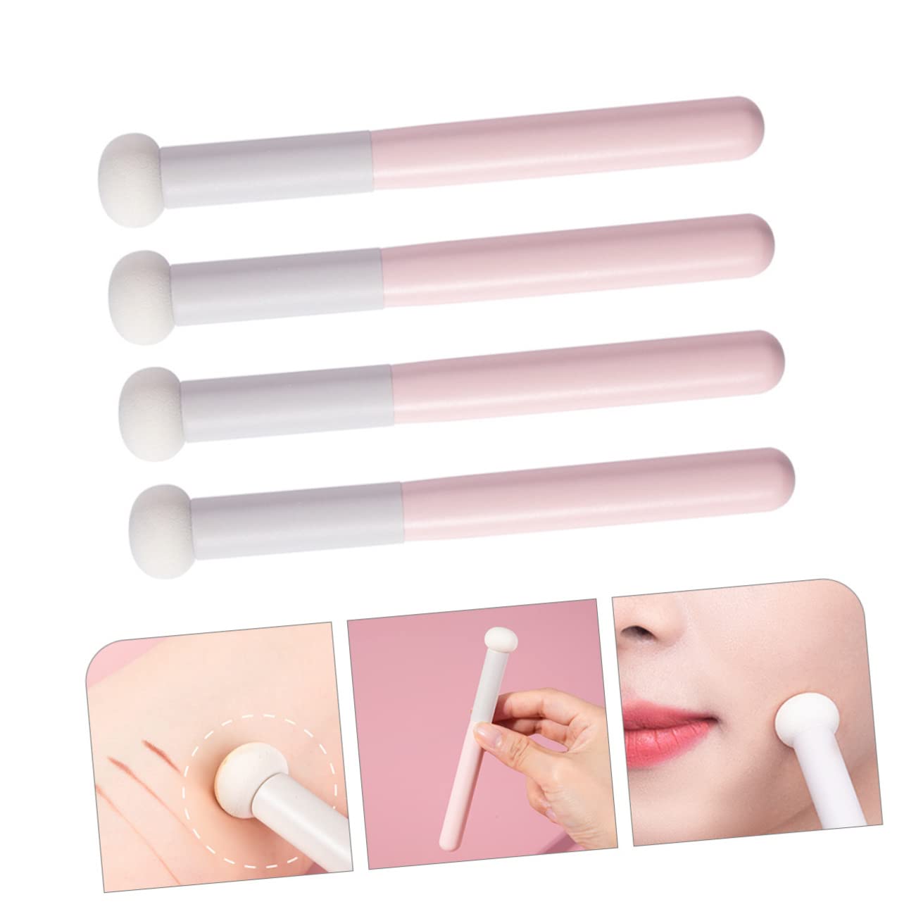FRCOLOR 16stücke Teiliges Makeup-schwamm Ergonomischem Griff Multifunktionale Puderquaste Für Foundation Concealer Und Augencreme Wiederverwendbar Für Zuhause Und Unterwegs