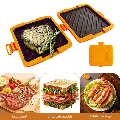 Sandwich Toaster - Geen Stroom Nodig Draagbare Kookplaat - Grill Kaasmaker Sandwichrooster,Voor Quesadilla Snacks Voedselbereiding Thuis Appartement Studentenkamer Keuken - Image 4