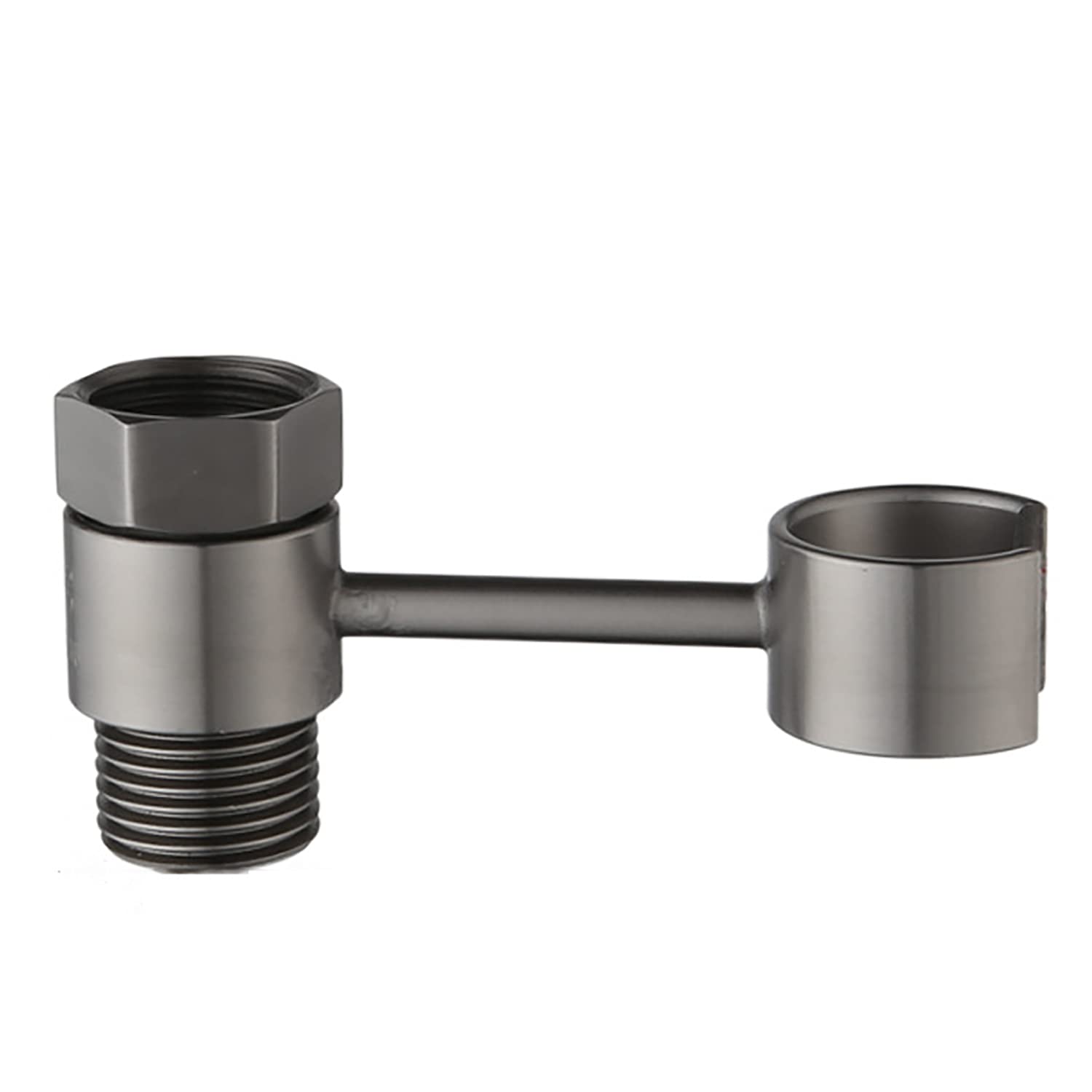 Xlandalyuefa Grey Adjustable Shower Head Holder Removable Handheld Bathroom Bracket Copper Wall Mount(Grey)