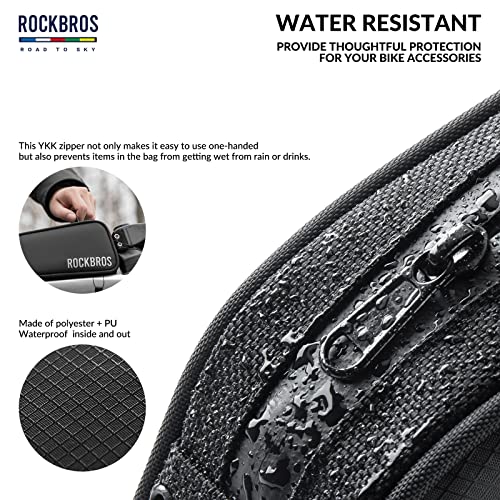 ROCKBROS Road to Sky Bicycle Frame Bag Top Tube Bag Waterproof 0.7L Reflective for Front Frame for MTB/Road Bike/Gravel Bike - Image 3