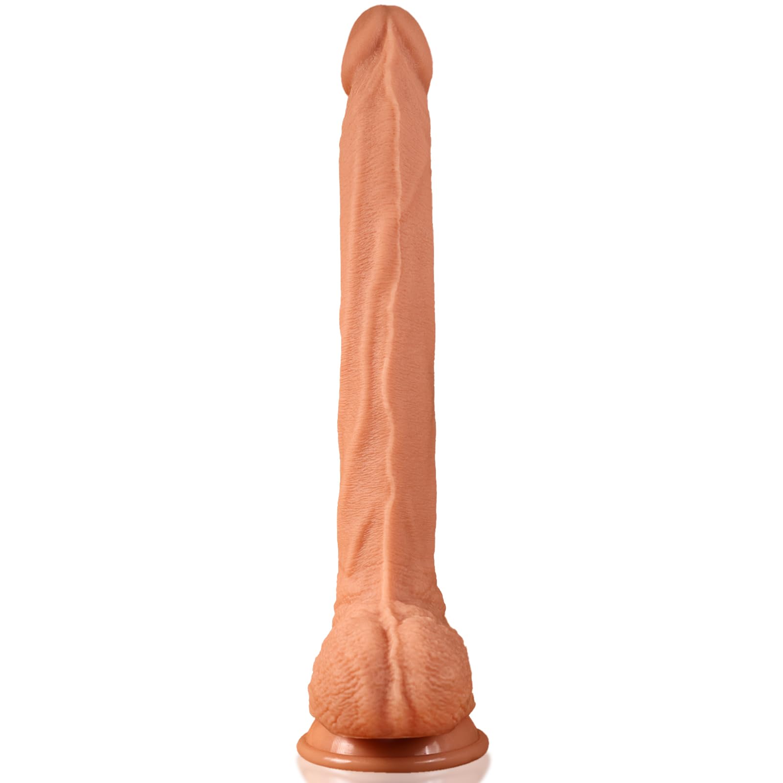 44,5cm Dildo Morbido Lungo Realistico Dildos in Silicone XXL pene | Mostruoso di Profondità Anale, con Vene Realistiche e Testicoli Paffuti, Grande Giocattolo Sessuale Enorme per Uomini Donn