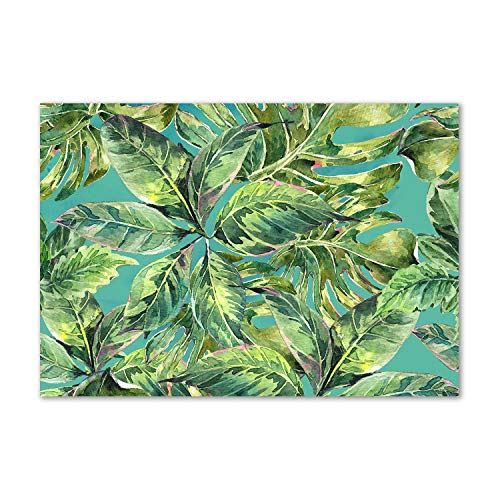 Crédence de cuisine de 100x70 cm style feuilles tropicales pour décorer