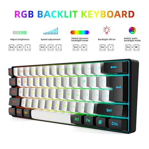 Clavier de jeu mécanique 61 touches compact filaire USB RVB - 2