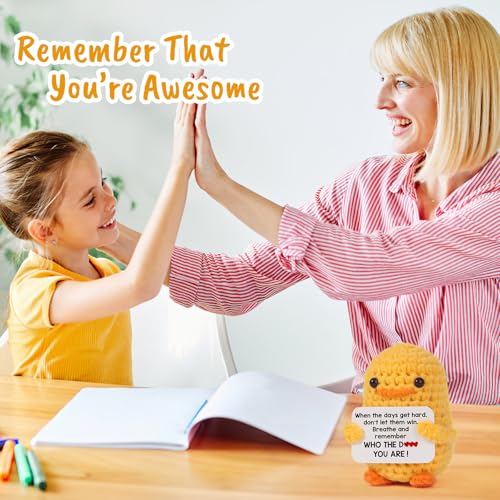 MBL Inspirational Birthday Gifts for Women - Bosses Day Gift for Men, Positive Emotional Uplifting Support Small Funny Cute Crochet Duck Potato Pickle for Coworker Boss Colleges Her Him Men Friend - Image 5