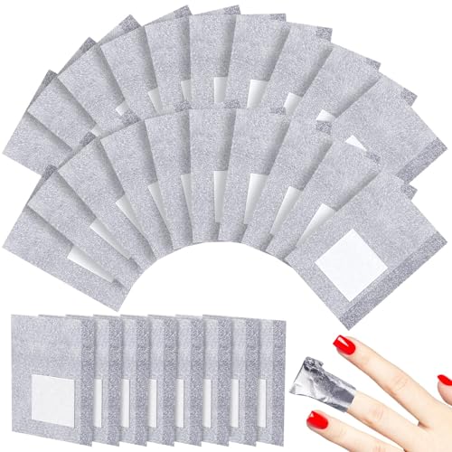 AYZTKUX 700PCS Nail Polish Remover Wraps, Nail Foil Gel Polish Remover with Pre-Attached Lint-Free Cotton Pads, Non Acetone Soak Off Gel Remover for Home Professional Removal