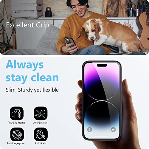 Yllzi [2 In 1 Magnetic Case Designed For Iphone 14 Pro Max Case, [Mag Safe Charger Include] Compatible With Magsafe, Military-Grade Drop Protection Slim Phone Case For 14 Pro Max 6.7'', Space Black #TOP6