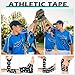 TrelaCo 2 Pcs Wrist Tape Baseball Cross Athletic 2in x 23ft Cotton Cross Wrist Tape Serrated Edges for Fingers Ankles Injury Wrap, Football Baseball Hockey Soccer (Black)