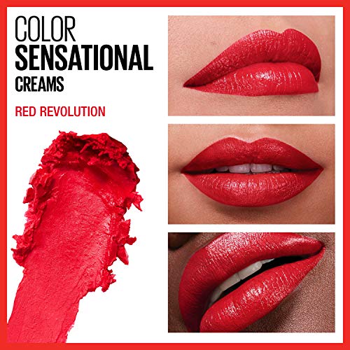 Image of Maybelline New York Color Sensational Lip Color, Glossy Finish - Red Revolution 630, 4.2 g