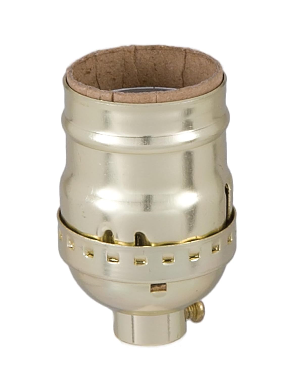 B&P Lamp® Short Keyless, Aluminum Medium Base Lamp Socket with Nickel Finish