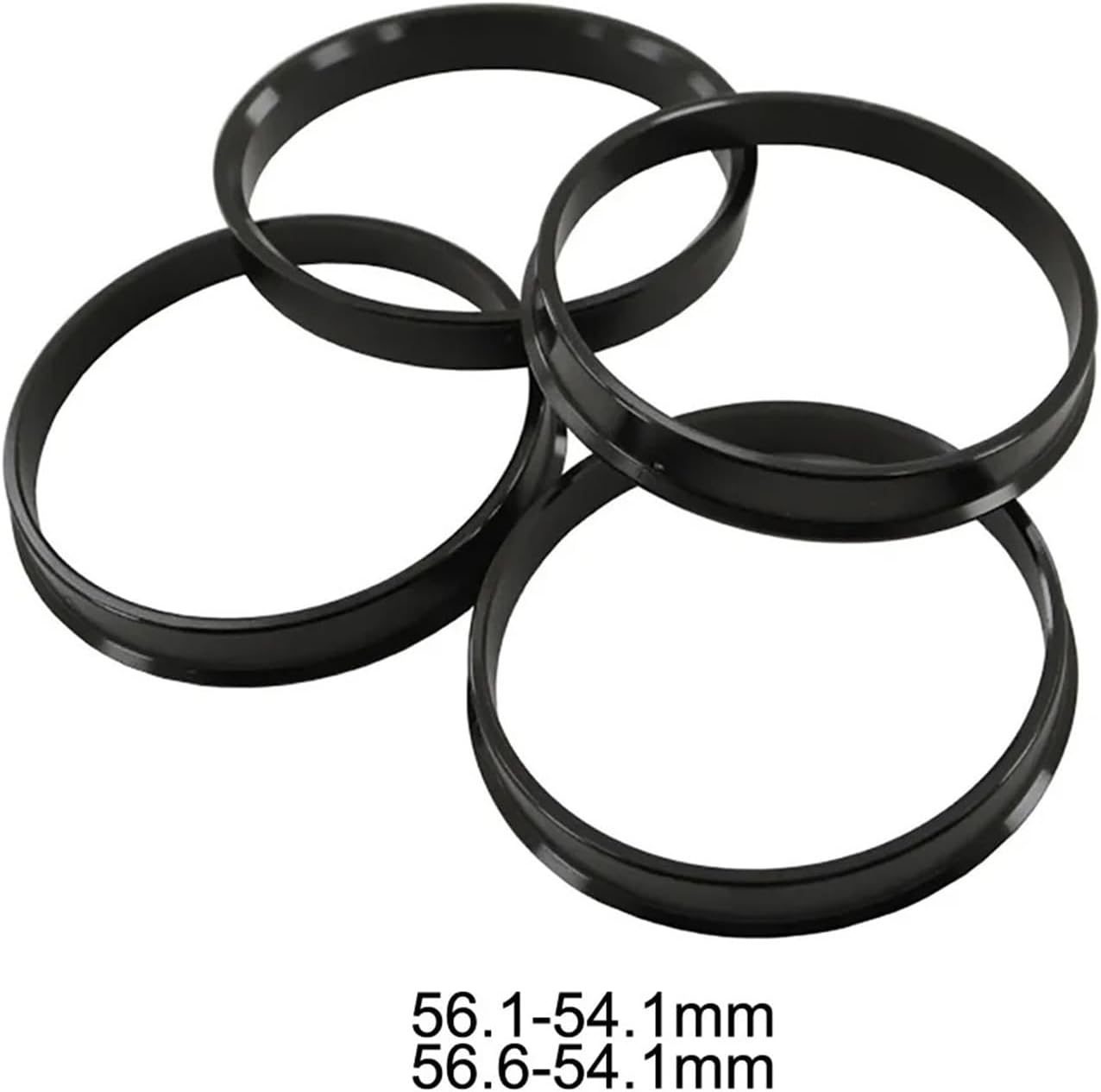 Wheel Spacers 4pcs Wheel Hub Centric Rings Wheel Rim Hub Rings 56.1-54.1mm 56.6-54.1mm Black ABS Plastic Accessories (56.1-54.1mm-20PCS)