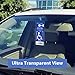 LotFancy Handicap Placard Holder, Ultra Transparent Disabled Parking Permit Protector Sleeve, 2Pcs Handicapped Placard Cover for Auto, with Large Hook