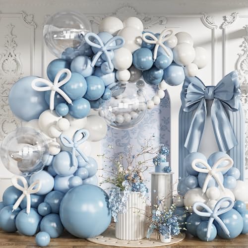 Dusty Blue Balloons Arch