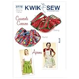 Kwik Sew K3772 Aprons and Casserole Carriers Sewing Pattern, Size Apron Sizes S-M-L