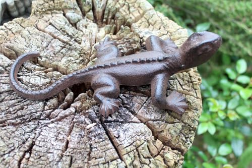 Gwenys Haus Gartenfigur Eidechse Gusseisen