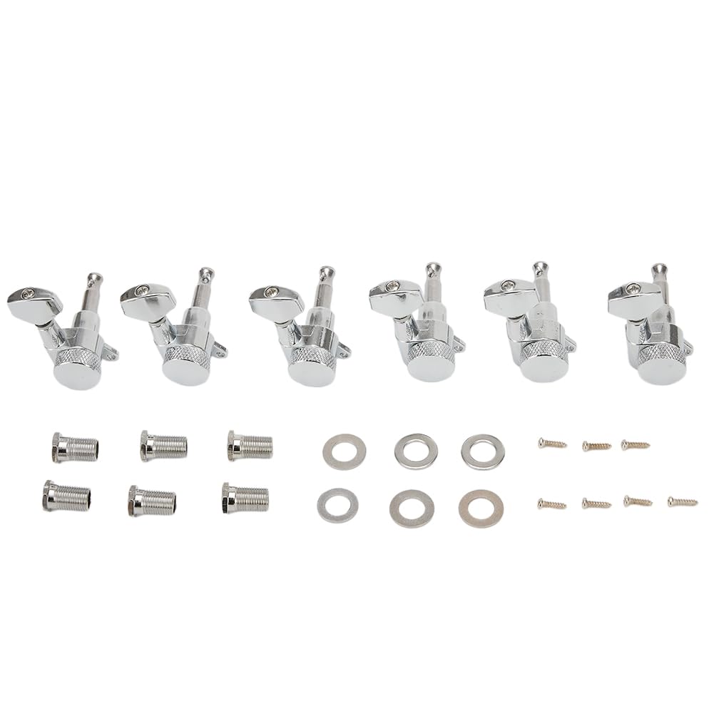 Guitar Part for Strings Guitar Locking Tuners Guitar Metal Alloy Silver TL Style Tuning Pegs 6L Electric Guitars Metal 24pcs/Set