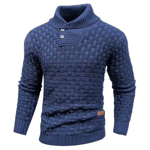 Qinfren Men's Warm Knitted Jumper Cover