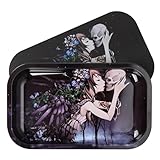 Metal Tray with PVC Soft Magnetic Lid Cover Large Cute Decorative Tray Serving Trays for Home Decor, Coffee Table, Tea, Snacks, Gifts - 11