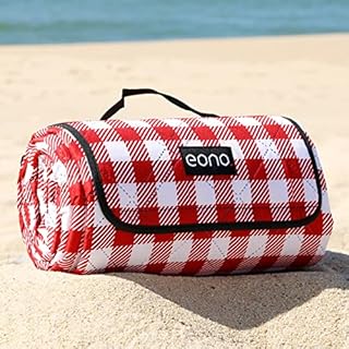 Amazon Brand  Eono Classic Picnic Blanket 200 x 200 cm Portable Large Outdoor Picnic Mat Water Resistant Camping Mat Beach Blanket