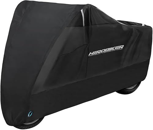HEROBIKER Funda para motocicleta, funda de refugio para motocicleta, impermeable, a prueba de polvo, protección solar, para interiores y exteriores,