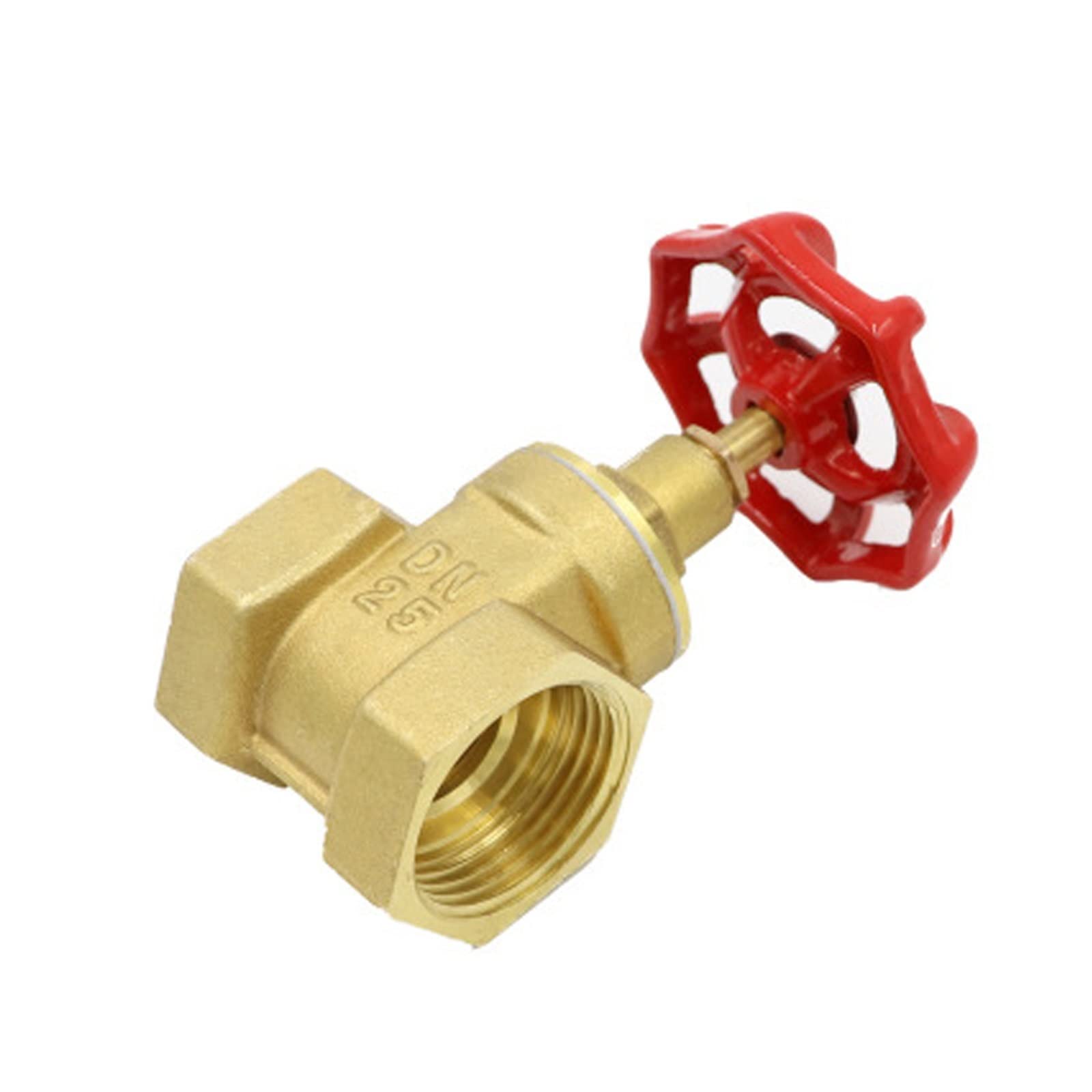 G 1/2 "3/4" 1 "1-1/2" 2 "válvula de compuerta latón Hilo Femenino DN15 DN20 DN25 DN32 DN40 DN50 con Volante Acero Puerto Completo
