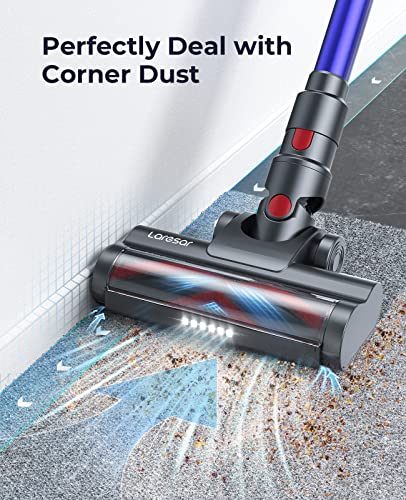 Laresar Cordless Vacuum Cleaner, 33Kpa/400W Stick Vacuum Cleaner, Handheld Vacuum, Stepless Speed Regulation & Led Screen, Headlights, Up To 55Mins, Suitable For Carpet, Pet Hair, Hardwood Floor #TOP5