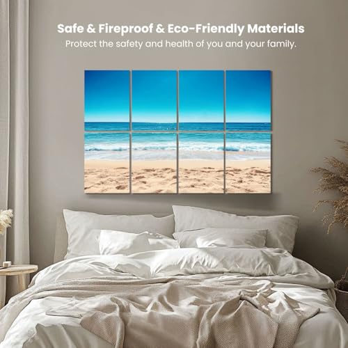 Paneles acústicos decorativos GAROLINAPW Multi7 de 48x32 pulgadas, paquete de 8 para absorción de sonido y decoración de pared miniatura 4