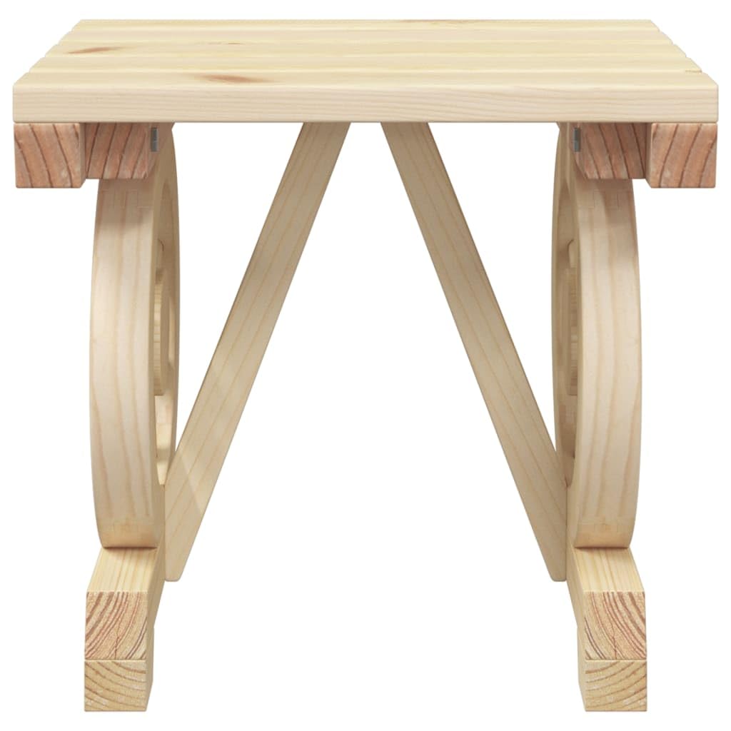 Set di 2 sgabelli da giardino in legno massiccio di abete rosso, 40 x 36,5 x 38,5 cm, design a carrello, per esterni, con braccioli, robusti mobili da giardino per balcone, terrazza