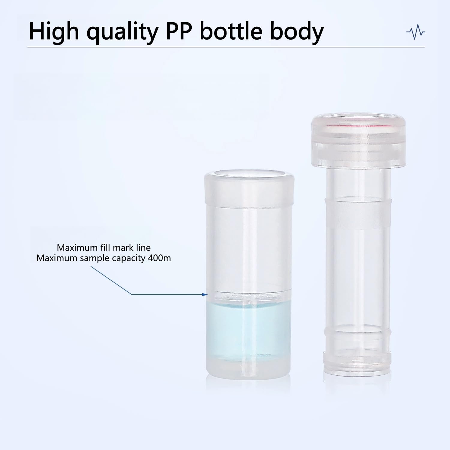 Viales de HPLC, filtración rápida GHP, botellas de muestra de PP de 0,22 μm y 0,45 μm de 400 μl(100pcs GHP 0.22μm)