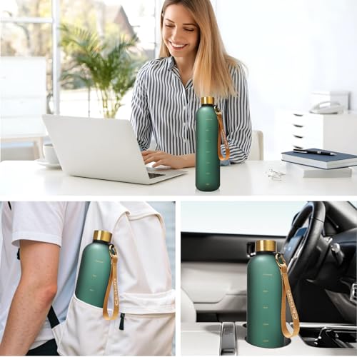 Opard Trinkflasche 1L/800mL, Kohlensäure Sprudel Geeignet, Auslaufsicher, Tritan Water Bottle, BPA-Frei, Wasserflaschen, Drinking Bottle, sporttrinkflasche, Gym, Fitness, Getränkeflasche